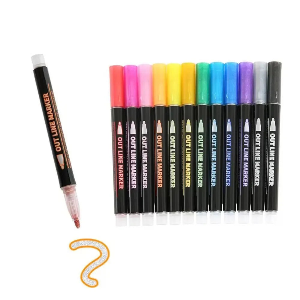 8-Color Highlight Marker Set 🎨 – Colorful Pens for Notes & Studying