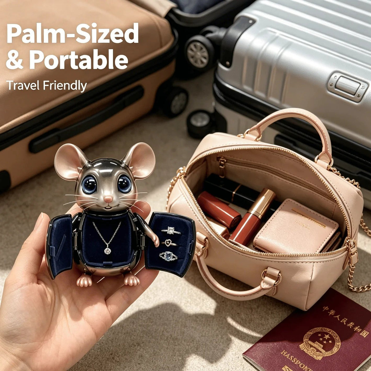 🎁Adorable Mouse Jewelry Organizer Box  Perfect Gift for Her