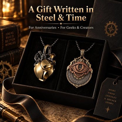 Eye of Time Kinetic Pendant ⚙️ – Steampunk Astrolabe Necklace with 60cm Chain