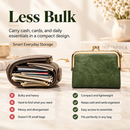 👛 Vintage Kiss-Lock Coin Purse – Compact Retro Wallet