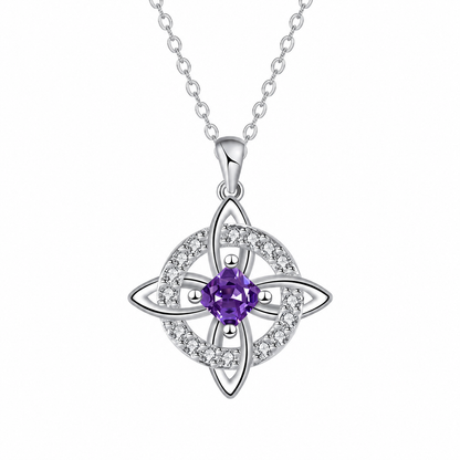 Mystical Birthstone Witches Knot Necklace – Natural Crystal🔮💞Protect Your Loved Ones