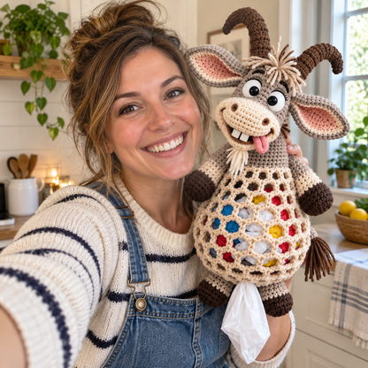 🔥Buy 3, Get 1 Free—Today Only 🔥🔥– 🌼 Cottage Harvest Keepers™ — Crochet Animal Bag Holder DIY Kit