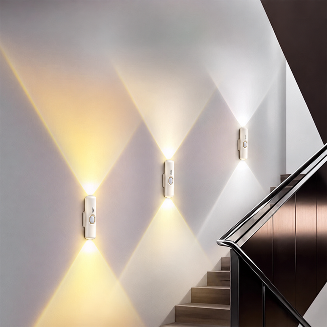 LED motion sensor light in use