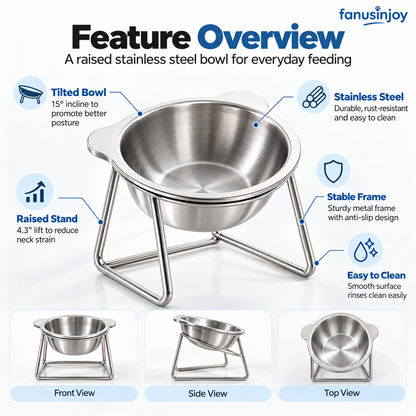 15° Tilted Orthopaedic Feeding Bowl🥣🐾