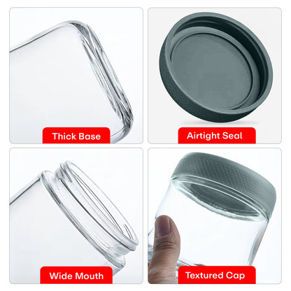 Storage Glass Jar Set Of 6 350 ml