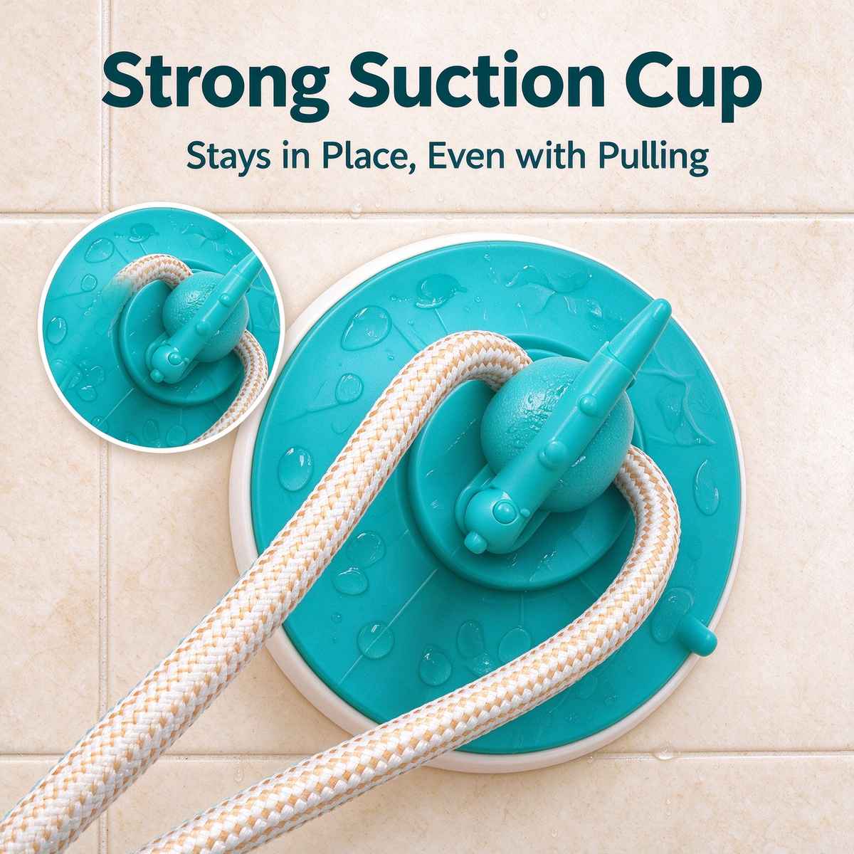 🐶 Suction Cup Dog Tug Toy – Interactive Chew & Teething Fun