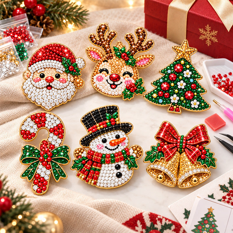 ✨🎄 DIY Holiday Brooch Kit – Create Your Own Sparkling Christmas Jewelry 💎🎁