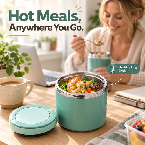 Portable Insulated Stainless Steel Lunch Box