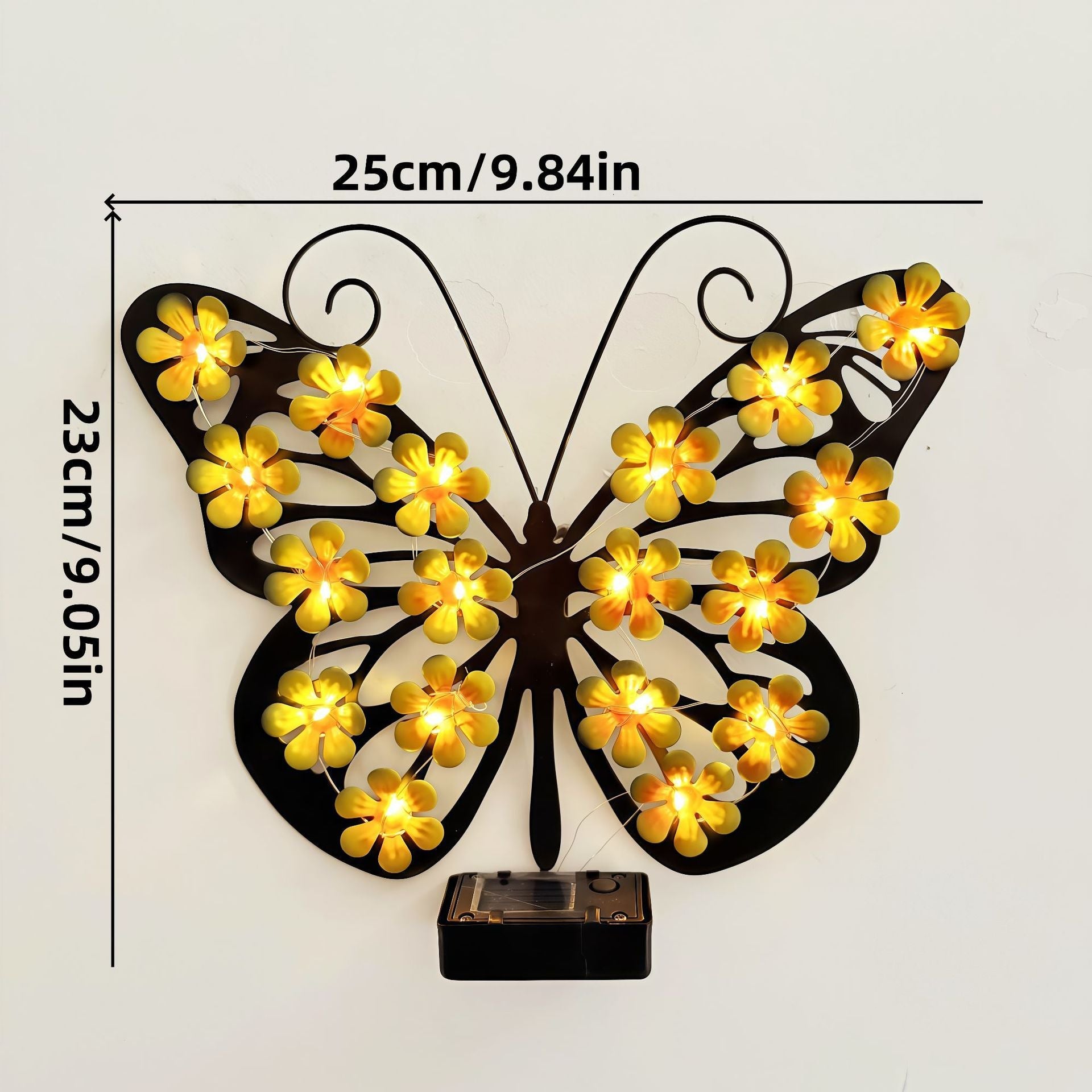 🔥 Selling Fast——Solar Metal Butterfly Wall Lights Outdoor Decor🦋