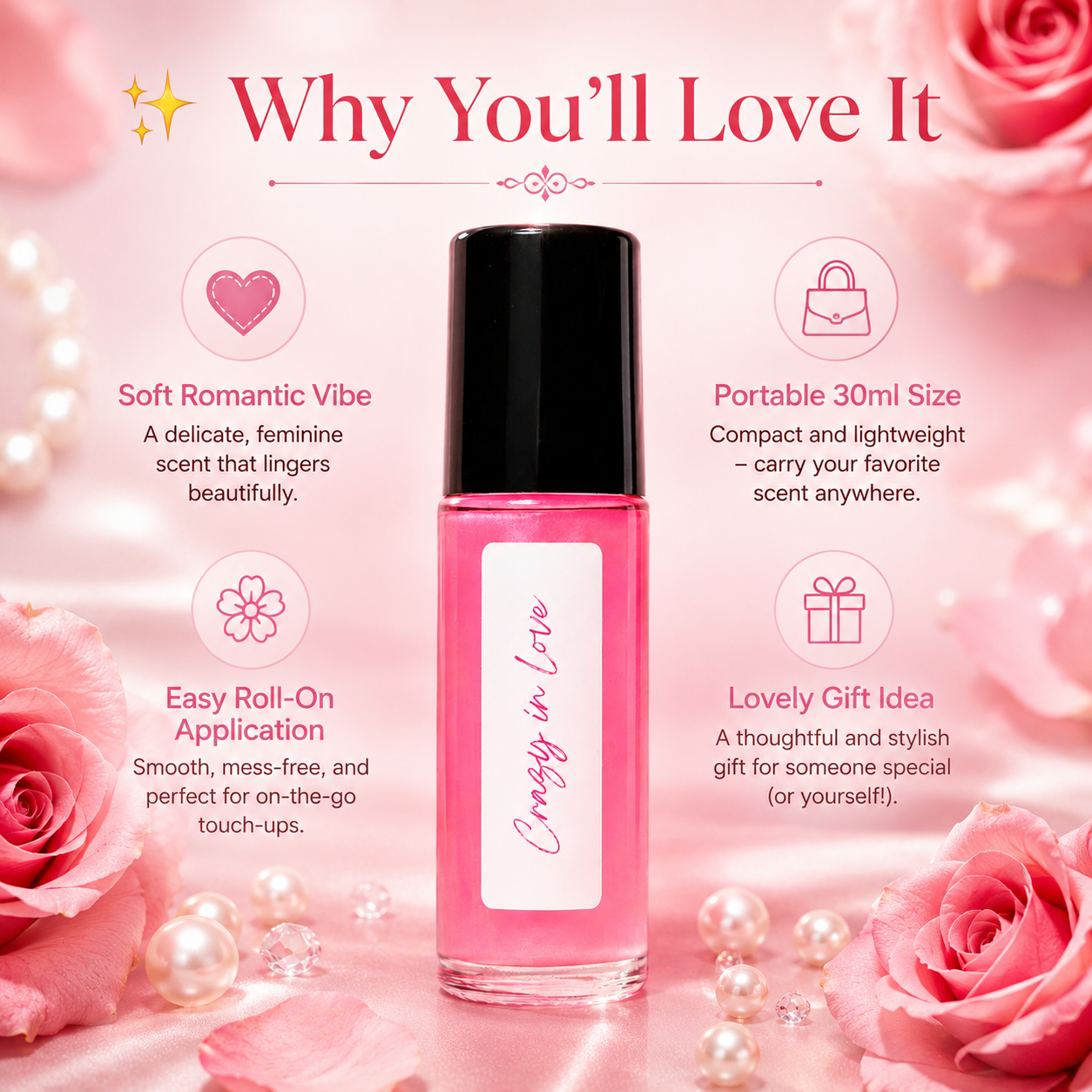 💖 Today’s Deal: Over 50% OFF! Crazy in Love Roll-On Perfume Oil ✨