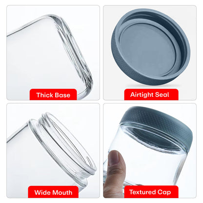 Storage Glass Jar Set Of 6 350 ml