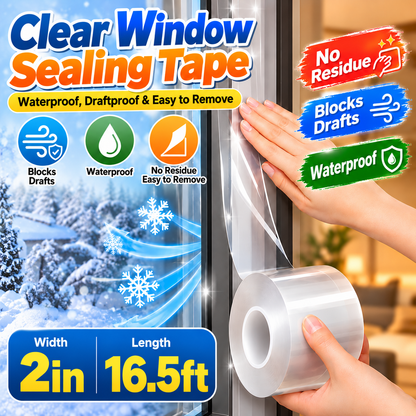 Waterproof Window Seal Tape 🪟 – Removable Draft & Leak Protection
