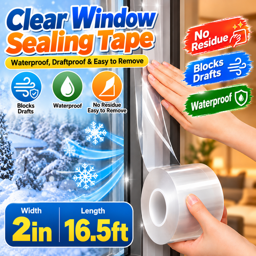 Waterproof Window Seal Tape 🪟 – Removable Draft & Leak Protection