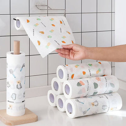 🧽 50-Count Reusable Cleaning Cloth Roll – Handy Household Wipes