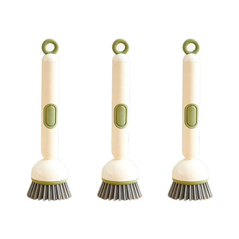 🧽 Adjustable Long-Handle Dish Brush with Built-In Soap Dispenser