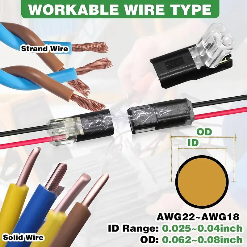 ⚡ 50-Pack 2-Pin Quick-Connect LED Strip Wire Adapters 🔌