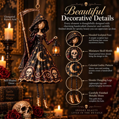 🎃 Midnight Ladies – Gothic Halloween Hanging Decor, Dark Spooky Wall Ornament