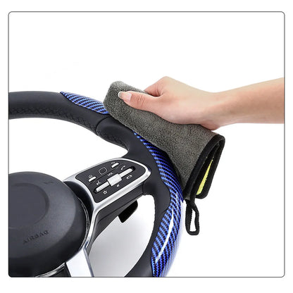 🤍 Non-Slip Half-Wrap Steering Wheel Covers | Quick Clip-On Grip Set, White, 2-Piece