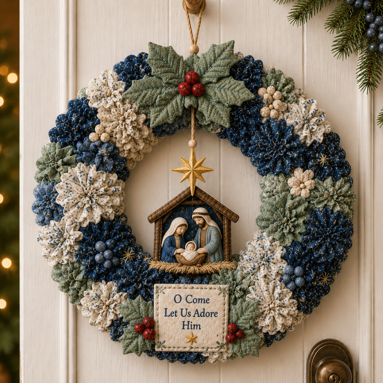 🔥49% Off Last Day 🔥🎄 3D Fabric Poke Wreath DIY Kit