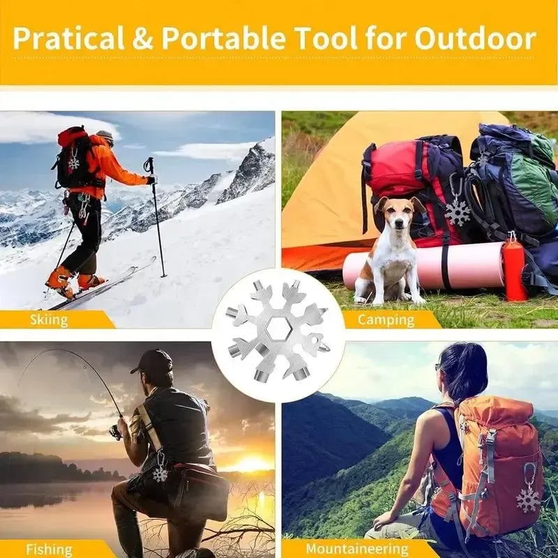 ❄️ Pocket Snowflake Multi-Tool | 18 Functions in Your Hand