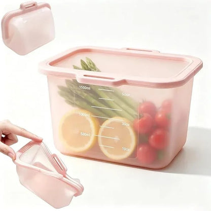 ✨💥🥬Reusable Silicone Food Storage Bags, Magnetic Seal, 50oz