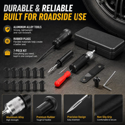 Mushroom-Style Tire Plug Kit 🍄 – Compact Roadside Puncture Repair | Free Shipping