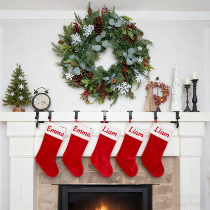 🎄 Christmas Mantel Hangers – Stocking & Garland Display Hooks