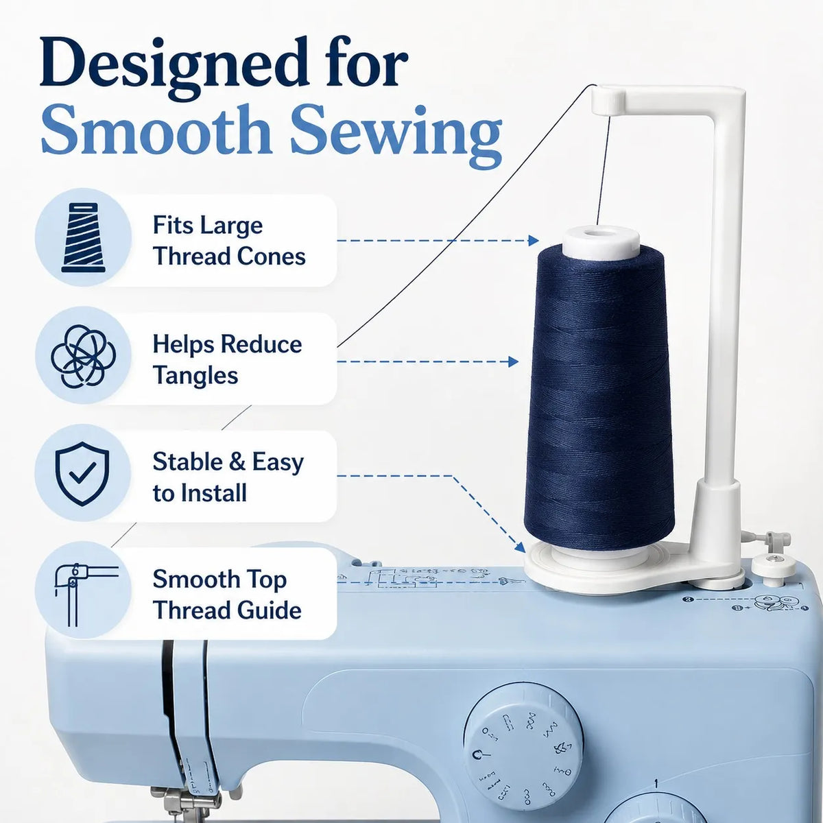 High-Capacity Sewing Thread Stand 🧵 – Convenient Spool Holder for Crafting