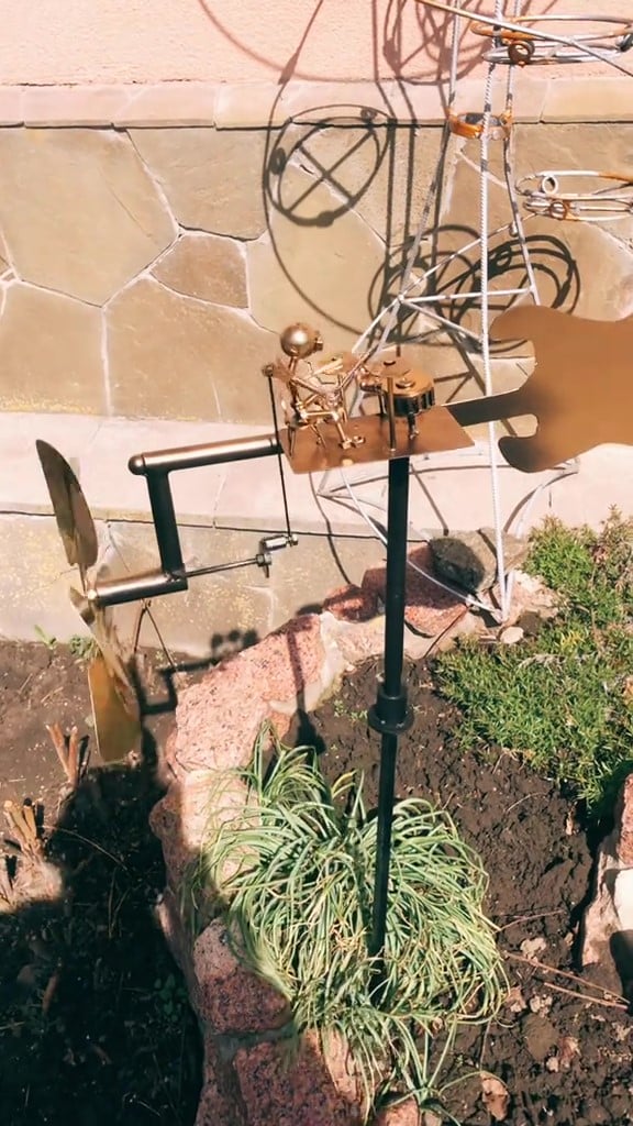 🔥Sale 50% OFF - Handmade Metal Rock Band Windmill