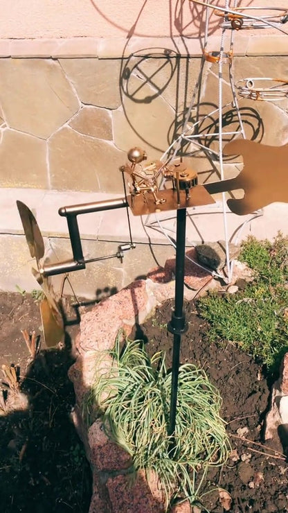 🔥Sale 50% OFF - Handmade Metal Rock Band Windmill