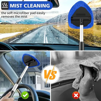 🚗9 PCS Car Window Cleaning Tool Kit - Easy Reach for Interior Glass