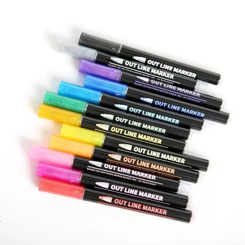 8-Color Highlight Marker Set 🎨 – Colorful Pens for Notes & Studying