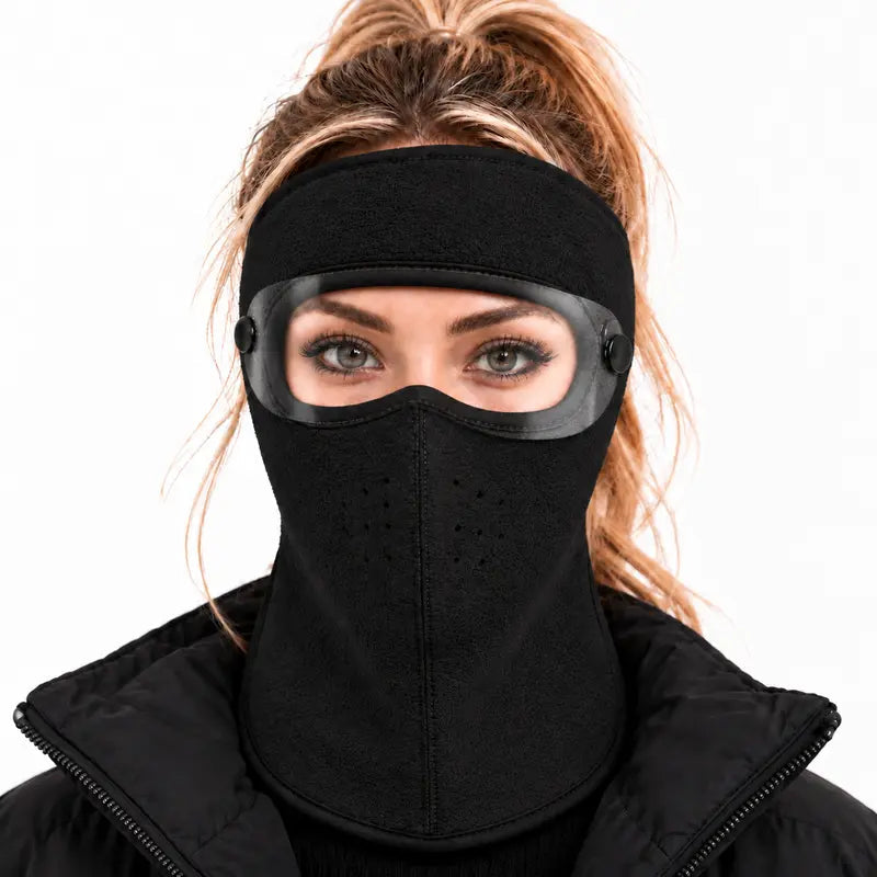 ❄️🥽 Winter Face Mask with Detachable Goggles – Full-Face Cold Weather Protection