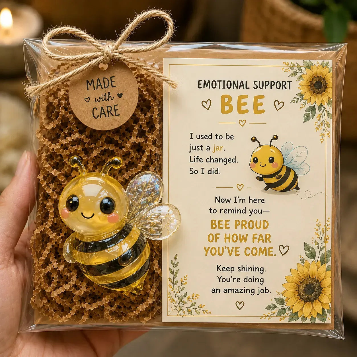 🌸🐝🦛 Emotional Support Animal Gift Set – A Meaningful Little Reminder That You Matter 💕