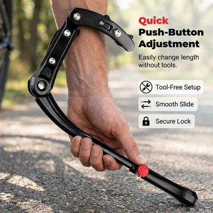 🚲 Adjustable Aluminum Bike Kickstand | Lightweight, Stable Support for Most Bicycles