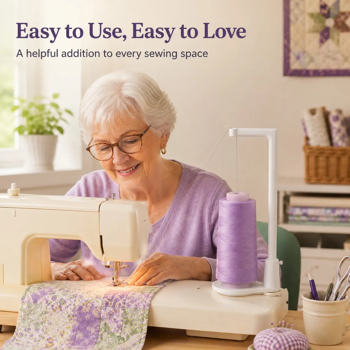 High-Capacity Sewing Thread Stand 🧵 – Convenient Spool Holder for Crafting