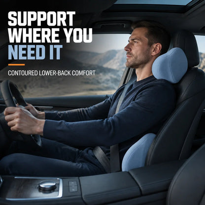 💯Car Neck & Lumbar Support Pillow Set – Memory Foam Headrest & Lower Back Cushion for Comfortable Driving