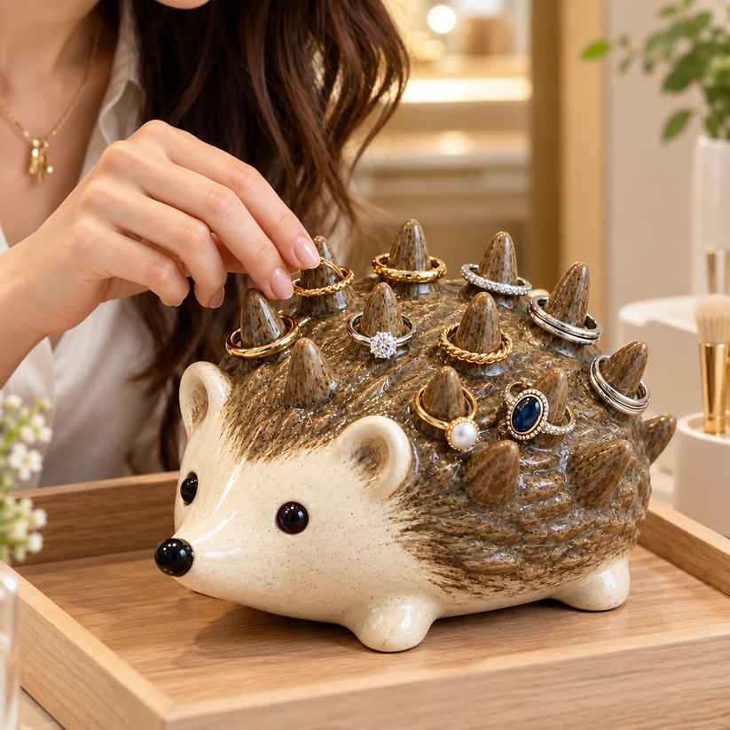 Hedgehog organizer presented as a thoughtful gift