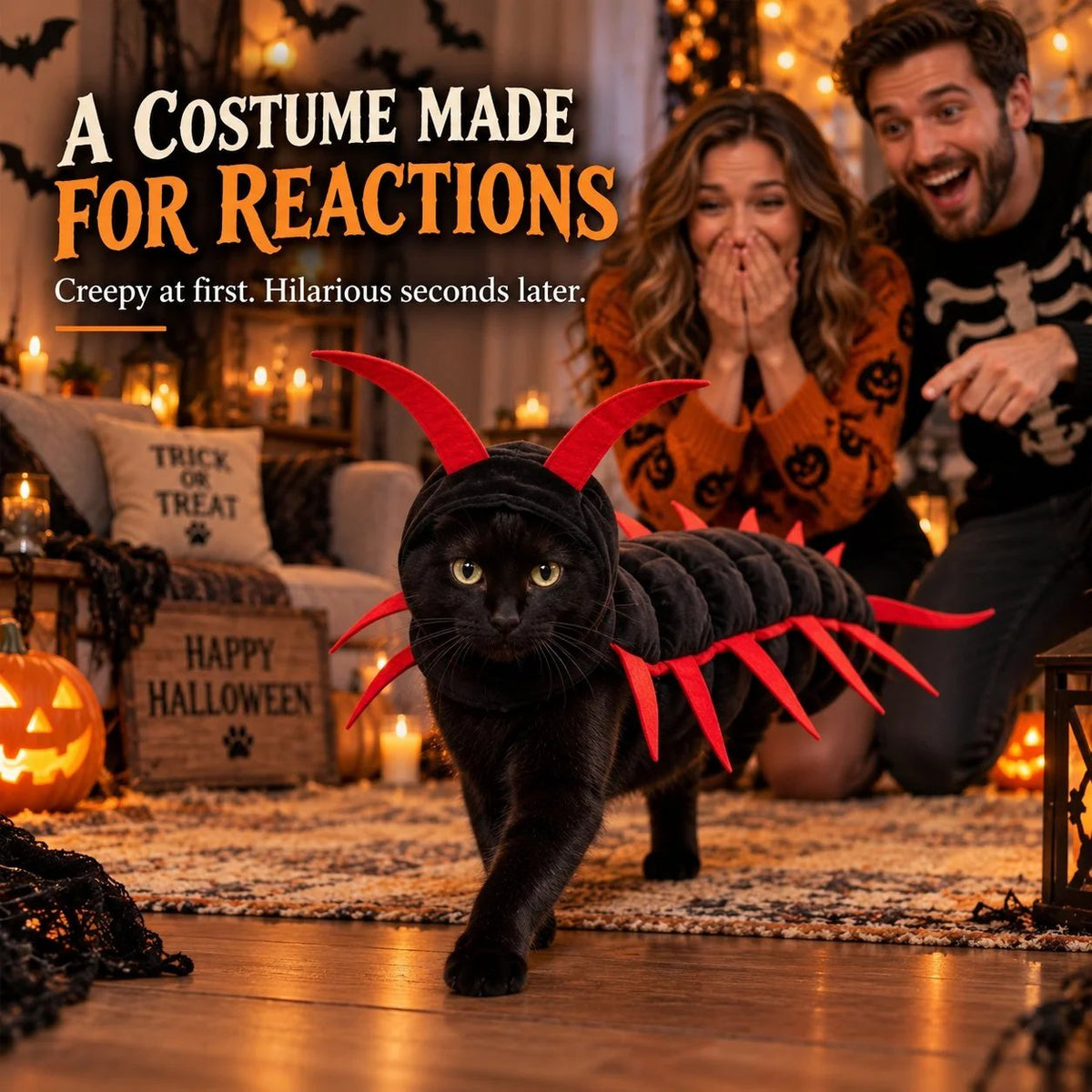 😹Creepy-Cute Cat Centipede Costume – Watch Those Legs Wiggle 🎃