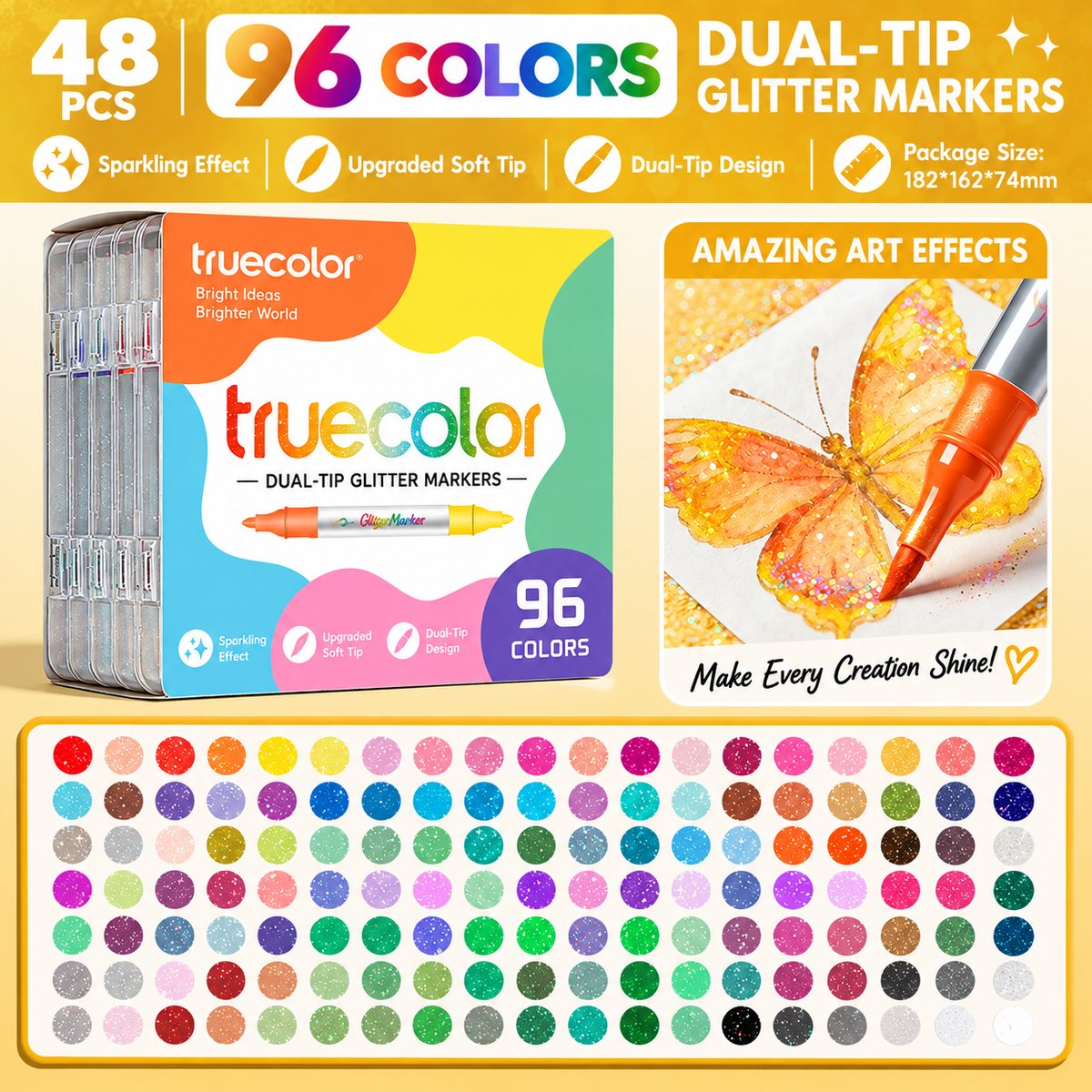 🎉🎁Magic Glitter Outline Markers✨Double-Ended Dual-Color Art Pens