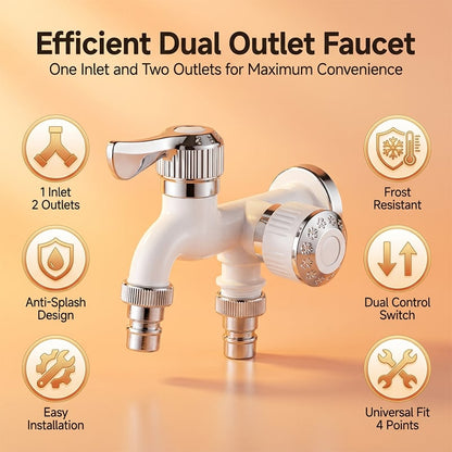 Dual Outlet Washing Machine Faucet