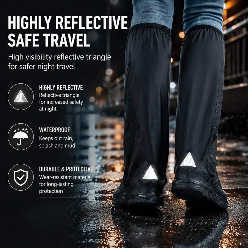Waterproof Rain Shoe Covers 🥾 – Non-Slip Protection for Wet Weather