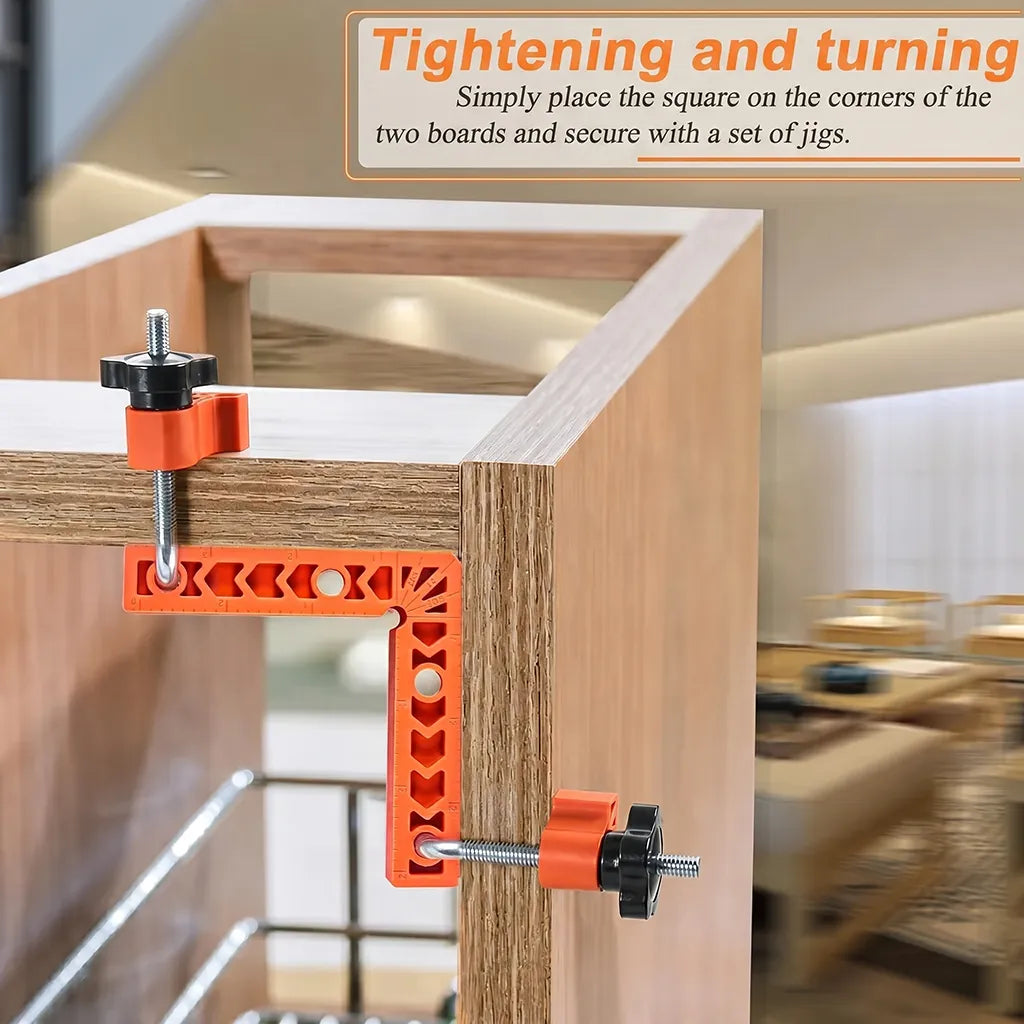 🔧 8-Piece 90° Corner Clamp Set with L-Shaped Positioning Squares for 3" and 4" Woodworking Joints