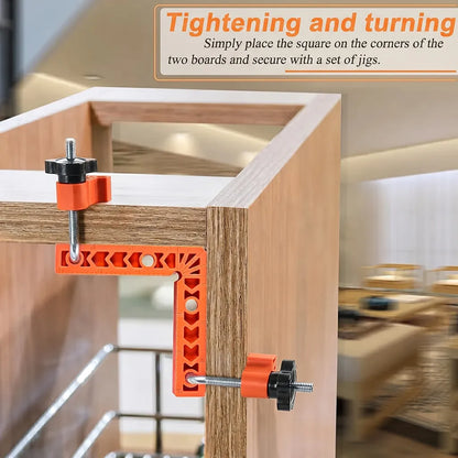 🔧 8-Piece 90° Corner Clamp Set with L-Shaped Positioning Squares for 3" and 4" Woodworking Joints