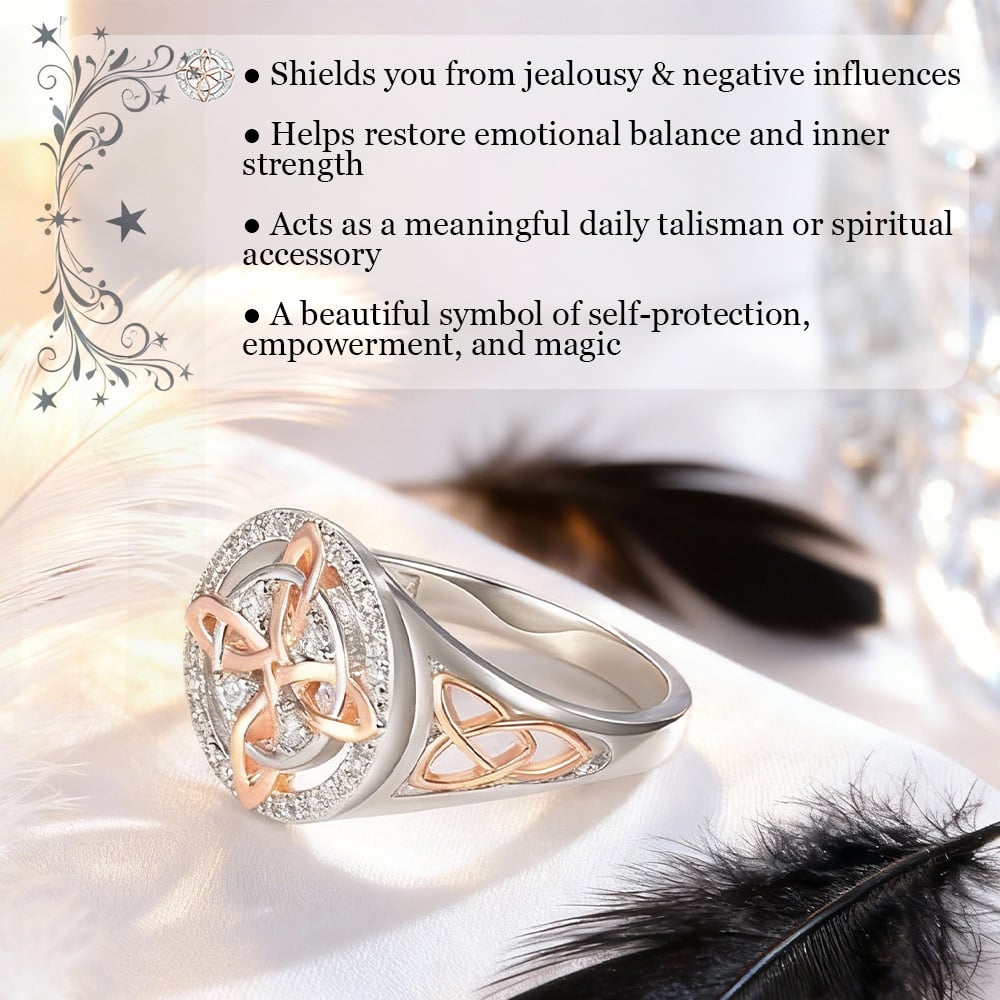 🔥🔮💍Handmade Alloy Witch's Return-Knot Protection Ring✨Protect Your Loved Ones