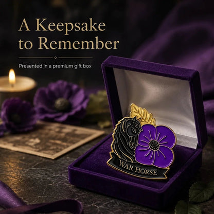 🎁 Limited Edition War Horse Purple Poppy 111th Anniversary Remembrance Brooch