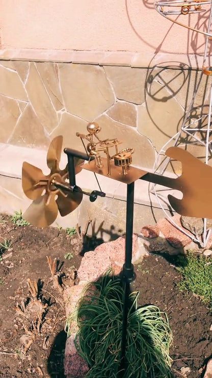 🔥Sale 50% OFF - Handmade Metal Rock Band Windmill