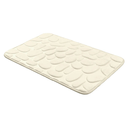 🛁 Cobblestone-Textured Bath Mat – Soft Bathroom Rug, Gray 40×60cm