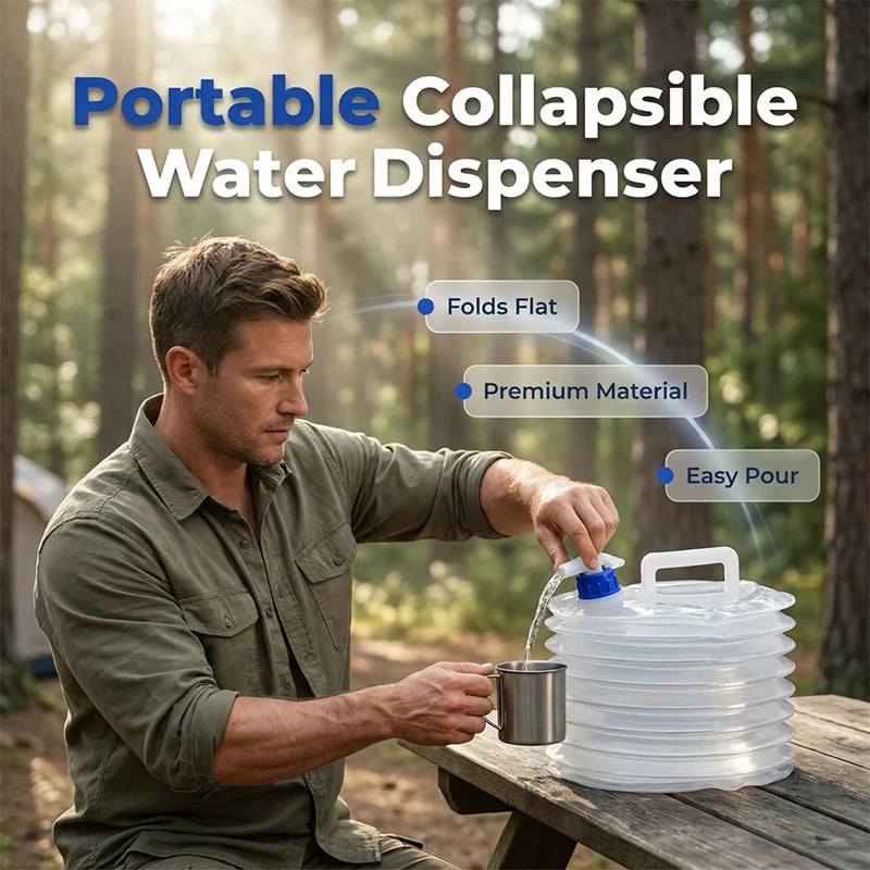 💧🏕️ Collapsible Water Container with Spigot – Easy Storage, Ready When You Need It