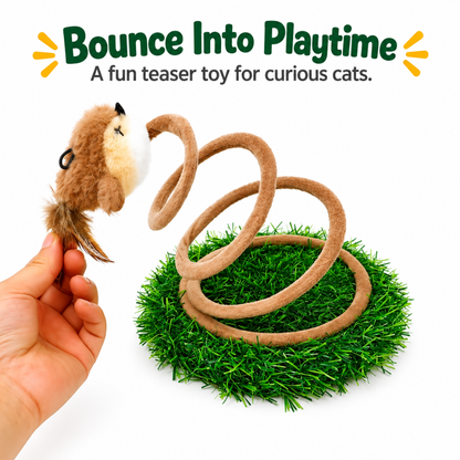 SpringBird Motion-Activated Interactive Pet Toy 🐾 Engaging Chase & Play Fun